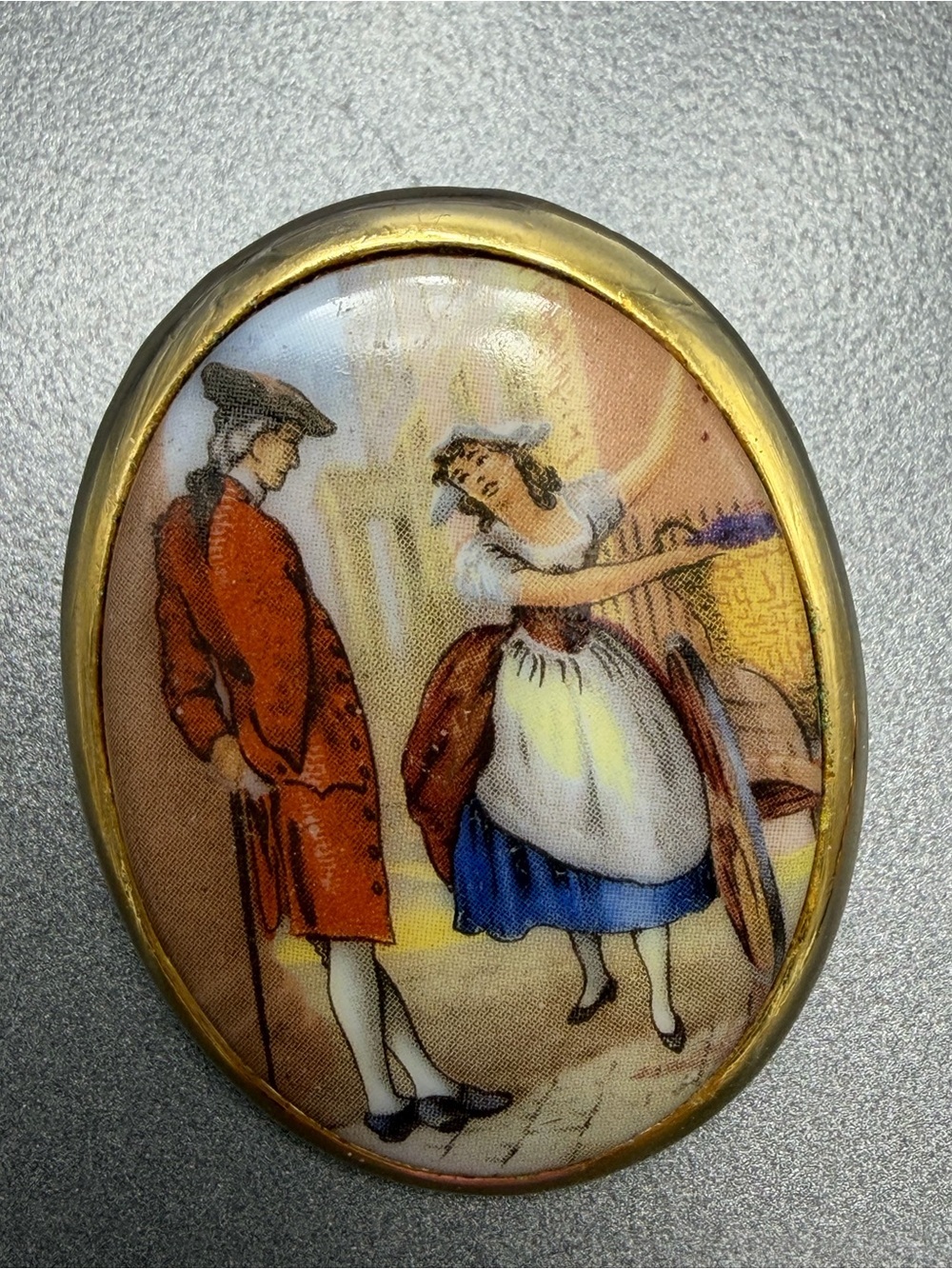 The Proposition Vintage Porcelain Brooch
